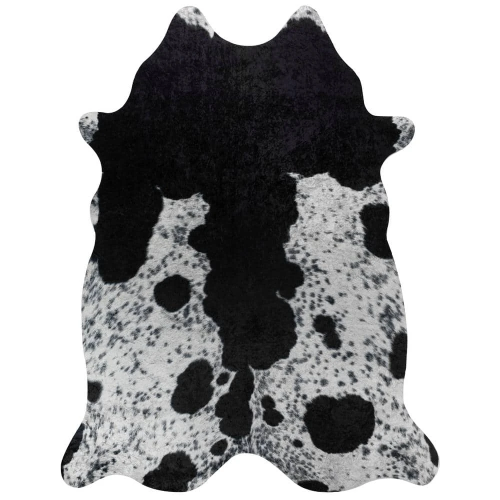 Winston 9 Holstein 7 ft. 9 in. x 9 ft. 7 in. Faux Hyde Area Rug by Addison Rugs 3 Winston 9 Holstein 7 ft. 9 in. x 9 ft. 7 in. Faux Hyde Area Rug by Addison Rugs