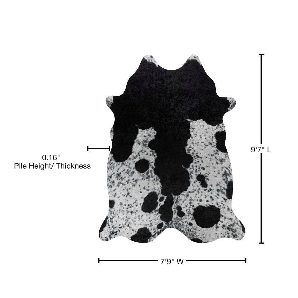 Winston 9 Holstein 7 ft. 9 in. x 9 ft. 7 in. Faux Hyde Area Rug by Addison Rugs 6 Winston 9 Holstein 7 ft. 9 in. x 9 ft. 7 in. Faux Hyde Area Rug by Addison Rugs - Image 4