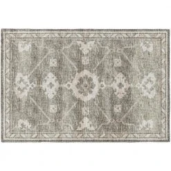 Modena Khaki 1 ft. 8 in. x 2 ft. 6 in. Persian Accent Rug by Addison Rugs