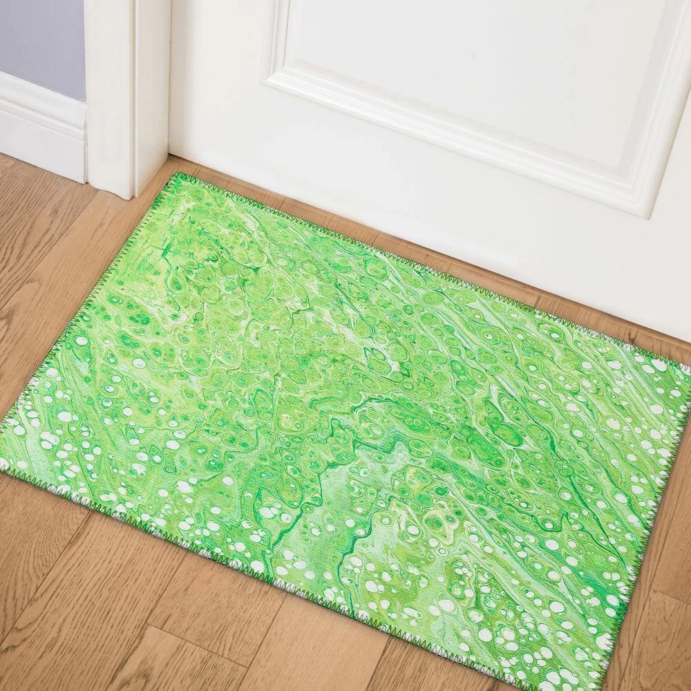 Copeland Lime 1 ft. 8 in. x 2 ft. 6 in. Abstract Accent Rug by Addison Rugs 10 Copeland Lime 1 ft. 8 in. x 2 ft. 6 in. Abstract Accent Rug by Addison Rugs - Image 8