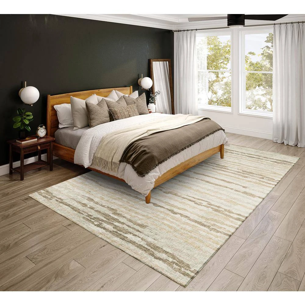 Evolve Linen 8 ft. x 10 ft. Stripe Area Rug by Addison Rugs 10 Evolve Linen 8 ft. x 10 ft. Stripe Area Rug by Addison Rugs - Image 8