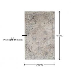 Provincial 7 Linen 7 ft. 10 in. x 10 ft. 7 in. Medallion Persian Area Rug by Addison Rugs 24 Provincial 7 Linen 7 ft. 10 in. x 10 ft. 7 in. Medallion Persian Area Rug by Addison Rugs -TrafficMaster || Addison Rugs Sales linen addison rugs area rugs hdpc7li8x11 76 1000