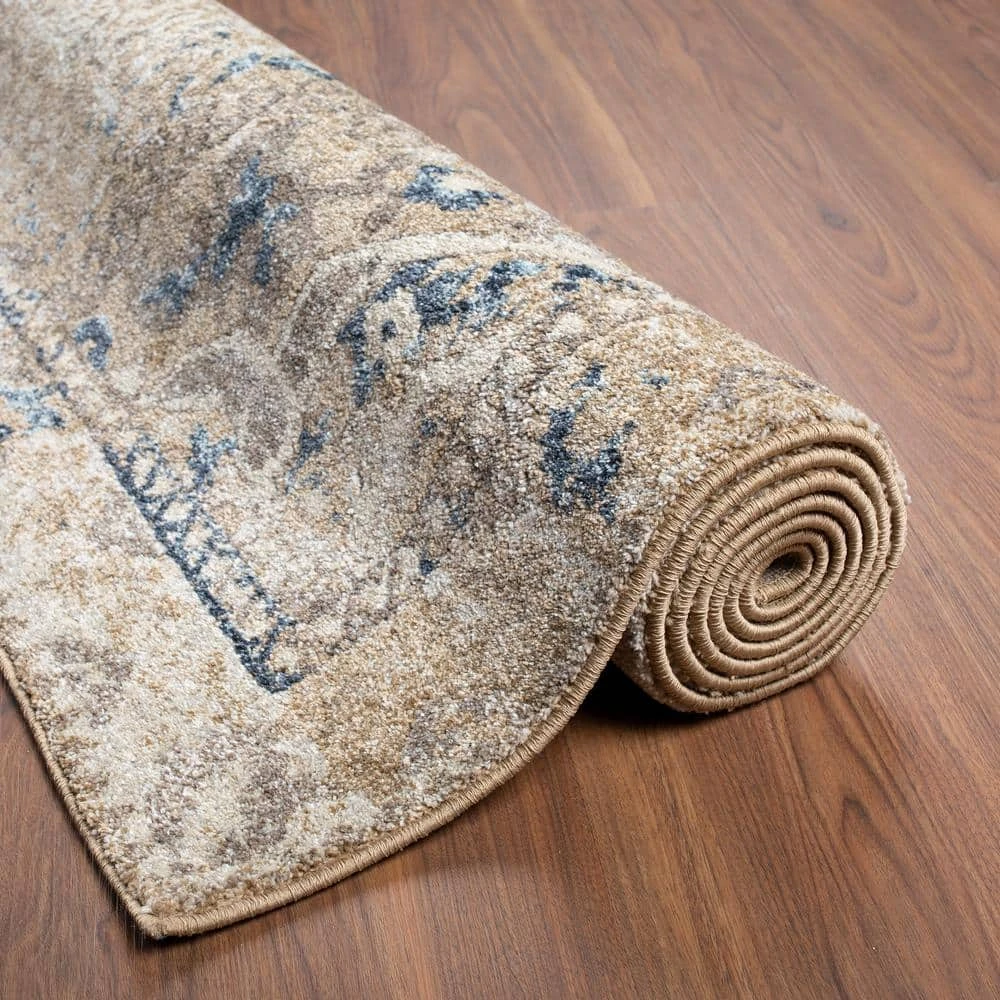 Provincial 7 Linen 7 ft. 10 in. x 10 ft. 7 in. Medallion Persian Area Rug by Addison Rugs 7 Provincial 7 Linen 7 ft. 10 in. x 10 ft. 7 in. Medallion Persian Area Rug by Addison Rugs - Image 5