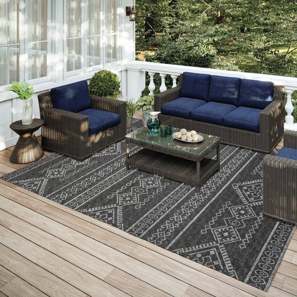 Modena Midnight 10 ft. x 14 ft. Southwest Area Rug by Addison Rugs 11 Modena Midnight 10 ft. x 14 ft. Southwest Area Rug by Addison Rugs - Image 9