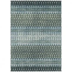 Evolve Mineral Blue 8 ft. x 10 ft. Ikat Area Rug by Addison Rugs