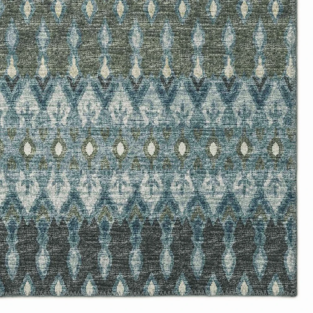 Evolve Mineral Blue 8 ft. x 10 ft. Ikat Area Rug by Addison Rugs 6 Evolve Mineral Blue 8 ft. x 10 ft. Ikat Area Rug by Addison Rugs - Image 4