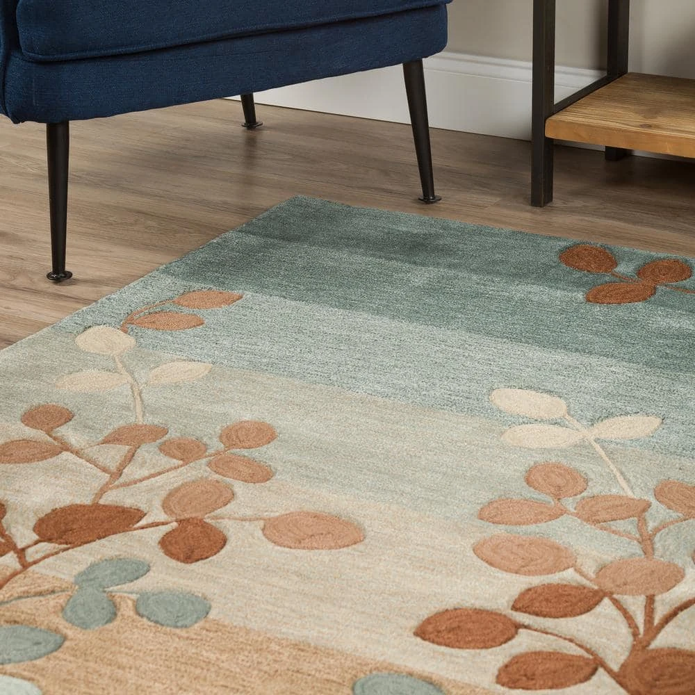 Ascot 1 Striped Floral Mocha 8 ft. x 10 ft. Area Rug by Addison Rugs 7 Ascot 1 Striped Floral Mocha 8 ft. x 10 ft. Area Rug by Addison Rugs - Image 5