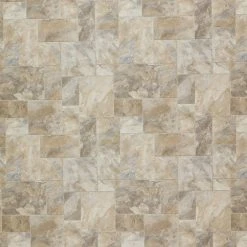 Modular Natural Slate Stone Residential Vinyl Sheet Flooring 12ft. Wide x Cut to Length by TrafficMaster