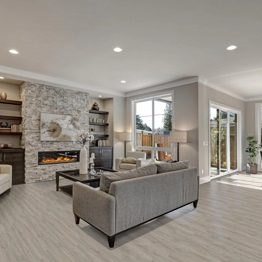 Moonstone 5.98 in. W Click lock Rigid Core Click Lock Luxury Vinyl Plank Flooring (23.95 sq. ft./case) by TrafficMaster 4 Moonstone 5.98 in. W Click lock Rigid Core Click Lock Luxury Vinyl Plank Flooring (23.95 sq. ft./case) by TrafficMaster - Image 2