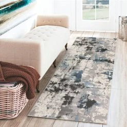 Apollo Grey 2 ft.3 in. x 7 ft.5 in. Abstract Polypropylene Runner Rug by Addison Rugs -TrafficMaster || Addison Rugs Sales multi addison rugs area rugs hdap2mu2x7 31 1000