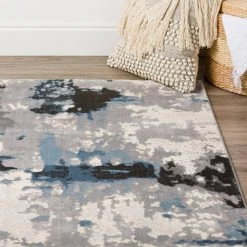 Apollo Grey 2 ft.3 in. x 7 ft.5 in. Abstract Polypropylene Runner Rug by Addison Rugs -TrafficMaster || Addison Rugs Sales multi addison rugs area rugs hdap2mu2x7 76 1000