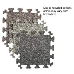 18 in. x 18 in. Rubber Gym/Exercise Flooring Tiles with Nike Grind (14.32 sq. ft.) (6-Pack) Colors will Vary by TrafficMaster 14 18 in. x 18 in. Rubber Gym/Exercise Flooring Tiles with Nike Grind (14.32 sq. ft.) (6-Pack) Colors will Vary by TrafficMaster -TrafficMaster || Addison Rugs Sales multi colored specs light gray base trafficmaster gym floor tiles 58807 40 1000