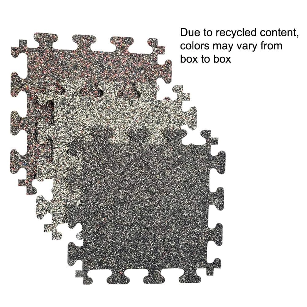 18 in. x 18 in. Rubber Gym/Exercise Flooring Tiles with Nike Grind (14.32 sq. ft.) (6-Pack) Colors will Vary by TrafficMaster 5 18 in. x 18 in. Rubber Gym/Exercise Flooring Tiles with Nike Grind (14.32 sq. ft.) (6-Pack) Colors will Vary by TrafficMaster - Image 3