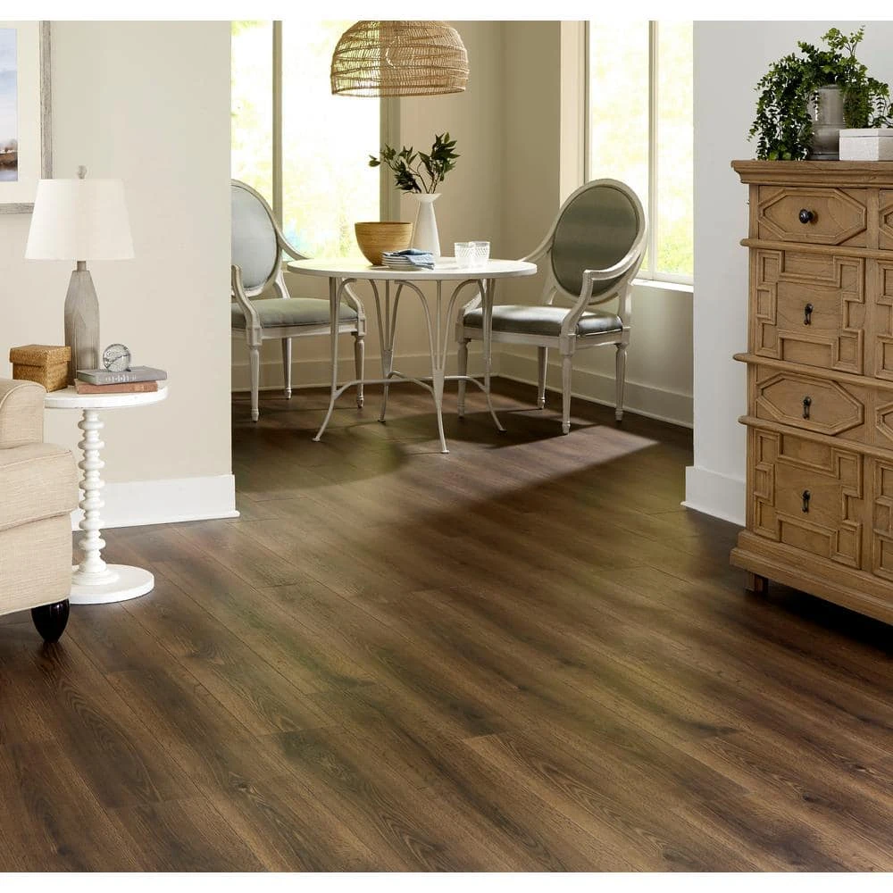 Napa River Oak 7 mm T x 7.5 in. W Laminate Wood Flooring (26.8 sq.ft/Case) by TrafficMaster 4 Napa River Oak 7 mm T x 7.5 in. W Laminate Wood Flooring (26.8 sq.ft/Case) by TrafficMaster - Image 2