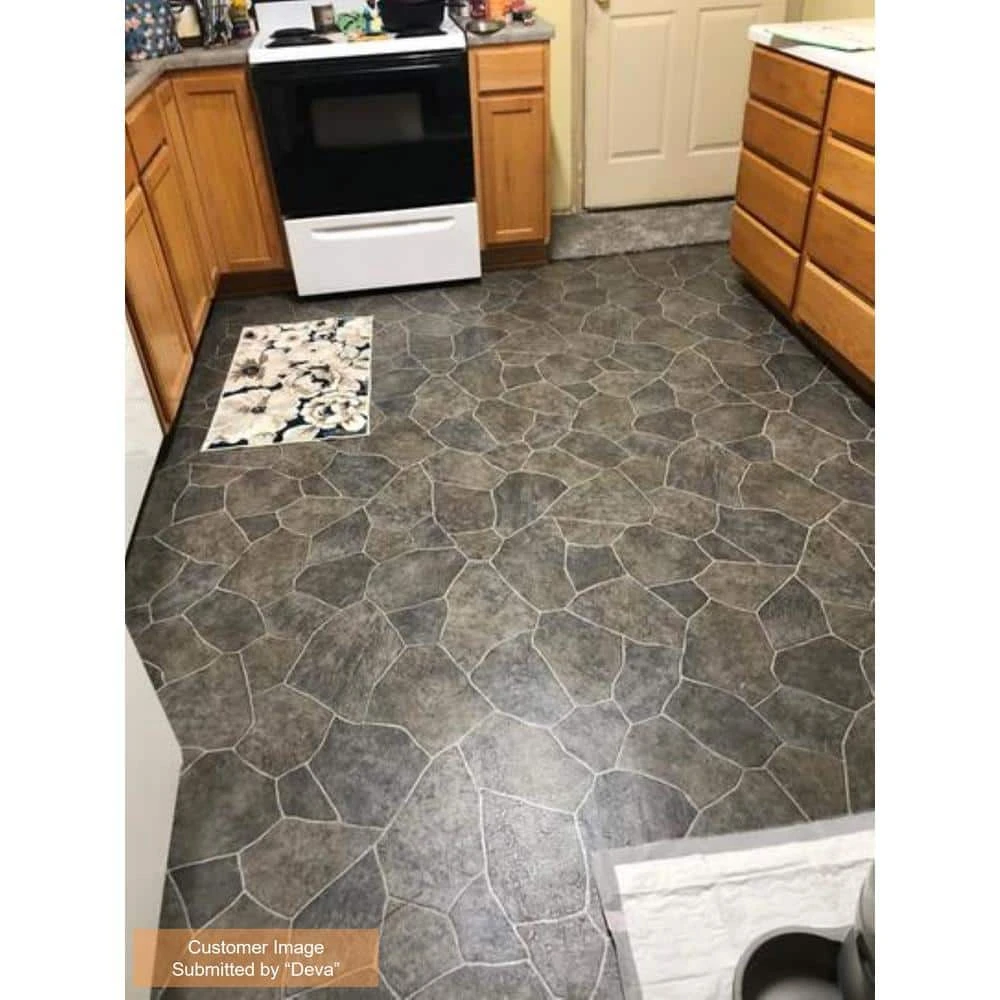 Natural Paver Residential Vinyl Sheet Flooring 12ft. Wide x Cut to Length by TrafficMaster 5 Natural Paver Residential Vinyl Sheet Flooring 12ft. Wide x Cut to Length by TrafficMaster - Image 3
