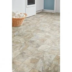 Neutral Square Slate Stone Residential Vinyl Sheet Flooring 12ft. Wide x Cut to Length by TrafficMaster 16 Neutral Square Slate Stone Residential Vinyl Sheet Flooring 12ft. Wide x Cut to Length by TrafficMaster -TrafficMaster || Addison Rugs Sales neutral slate trafficmaster vinyl sheet flooring u6920 258c990p144 40 1000