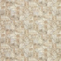 Neutral Square Slate Stone Residential Vinyl Sheet Flooring 12ft. Wide x Cut to Length by TrafficMaster