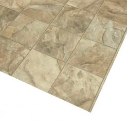 Neutral Square Slate Stone Residential Vinyl Sheet Flooring 12ft. Wide x Cut to Length by TrafficMaster 20 Neutral Square Slate Stone Residential Vinyl Sheet Flooring 12ft. Wide x Cut to Length by TrafficMaster -TrafficMaster || Addison Rugs Sales neutral slate trafficmaster vinyl sheet flooring u6920 258c990p144 c3 1000