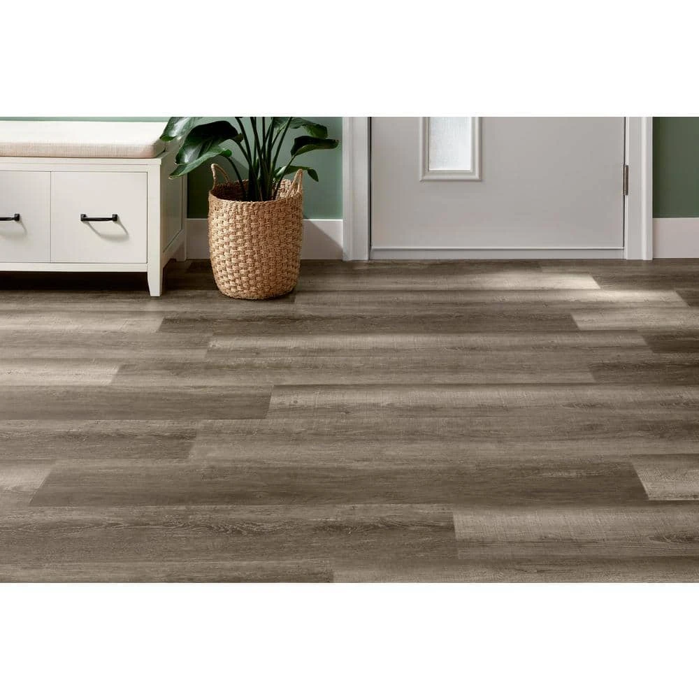 7 in. W x 48 in. L Oaxaca Valley Gray Rigid Core Click Lock Luxury Vinyl Plank Flooring (23.77 sq. ft./case) by TrafficMaster 4 7 in. W x 48 in. L Oaxaca Valley Gray Rigid Core Click Lock Luxury Vinyl Plank Flooring (23.77 sq. ft./case) by TrafficMaster - Image 2