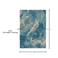 Larkin 1 Ocean 5 ft. 1 in. x 7 ft. 5 in. Area Rug by Addison Rugs 12 Larkin 1 Ocean 5 ft. 1 in. x 7 ft. 5 in. Area Rug by Addison Rugs -TrafficMaster || Addison Rugs Sales ocean addison rugs area rugs hdlk1oc5x7 76 1000