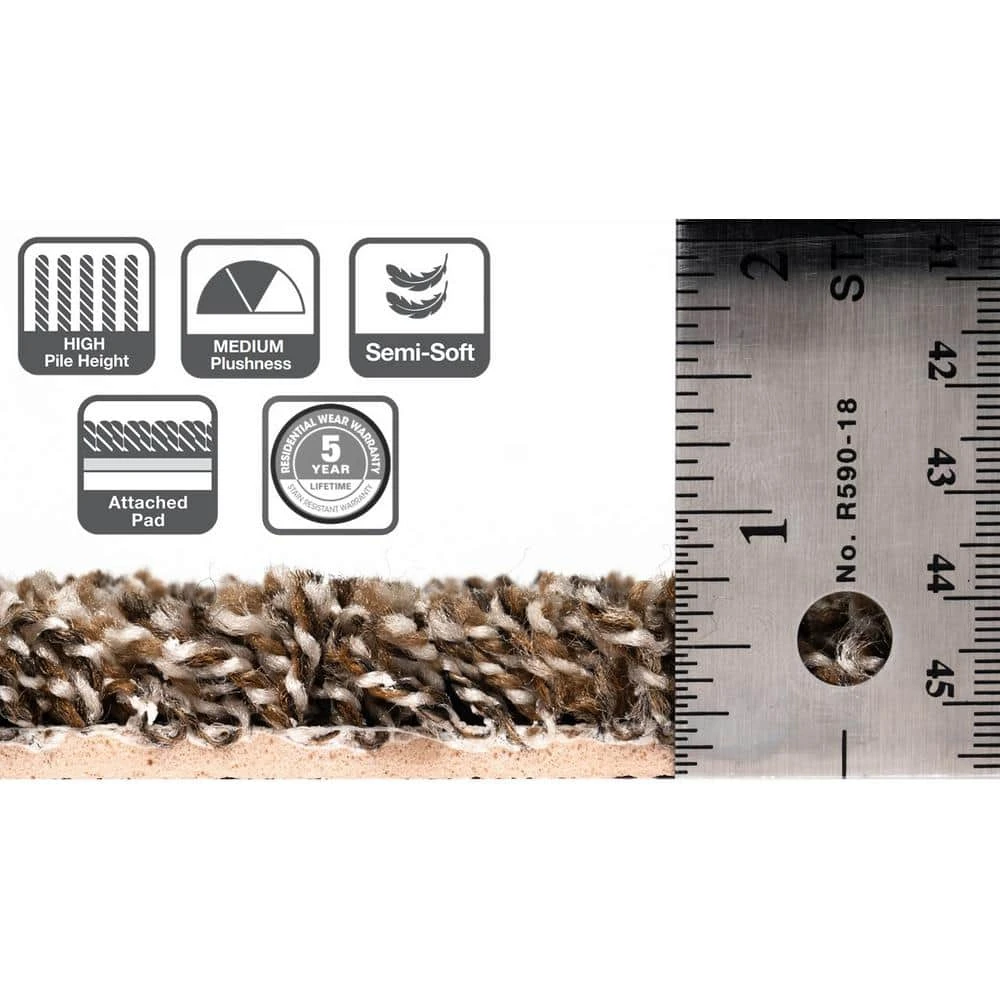 Calico Rock Brown Residential 18 in. x 18 Peel and Stick Carpet Tile (10 Tiles/Case) 22.50 sq. ft. by TrafficMaster 8 Calico Rock Brown Residential 18 in. x 18 Peel and Stick Carpet Tile (10 Tiles/Case) 22.50 sq. ft. by TrafficMaster - Image 6