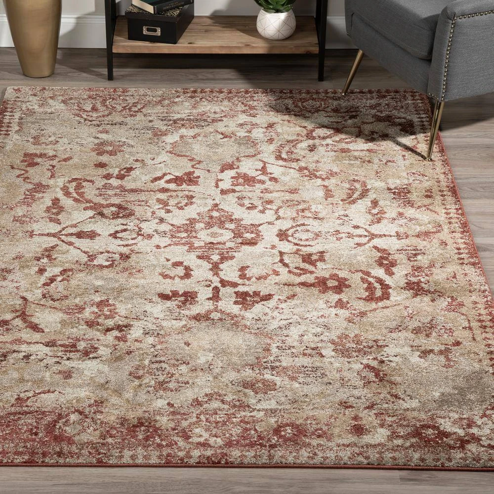 Provincial 4 Paprika 9 ft. 6 x 13 ft. 2 Distressed Persian Area Rug by Addison Rugs 14 Provincial 4 Paprika 9 ft. 6 x 13 ft. 2 Distressed Persian Area Rug by Addison Rugs - Image 12