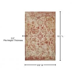 Provincial 4 Paprika 9 ft. 6 x 13 ft. 2 Distressed Persian Area Rug by Addison Rugs 24 Provincial 4 Paprika 9 ft. 6 x 13 ft. 2 Distressed Persian Area Rug by Addison Rugs -TrafficMaster || Addison Rugs Sales paprika addison rugs area rugs hdpc4pa10x13 76 1000