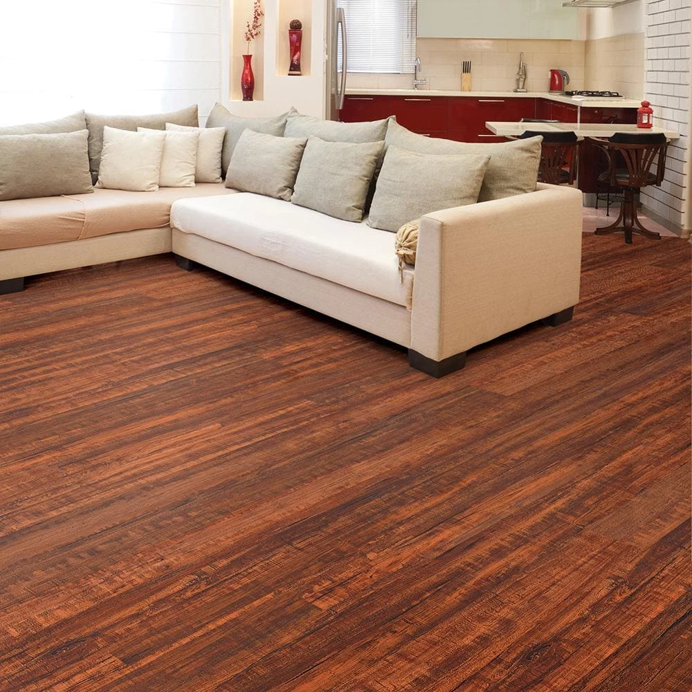Perry Hickory 8mm T x 4.92 in. W Laminate Wood Flooring (16.33 sq.ft/Case) by TrafficMaster 5 Perry Hickory 8mm T x 4.92 in. W Laminate Wood Flooring (16.33 sq.ft/Case) by TrafficMaster - Image 3