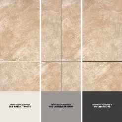 Portland Stone Beige 18 in. x 18 in. Glazed Ceramic Floor and Wall Tile (17.44 sq. ft. / case) by TrafficMaster -TrafficMaster || Addison Rugs Sales portland stone beige trafficmaster ceramic tile pt011818hd1pv 1d 1000