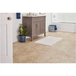 Portland Stone Beige 18 in. x 18 in. Glazed Ceramic Floor and Wall Tile (17.44 sq. ft. / case) by TrafficMaster -TrafficMaster || Addison Rugs Sales portland stone beige trafficmaster ceramic tile pt011818hd1pv 1f 1000