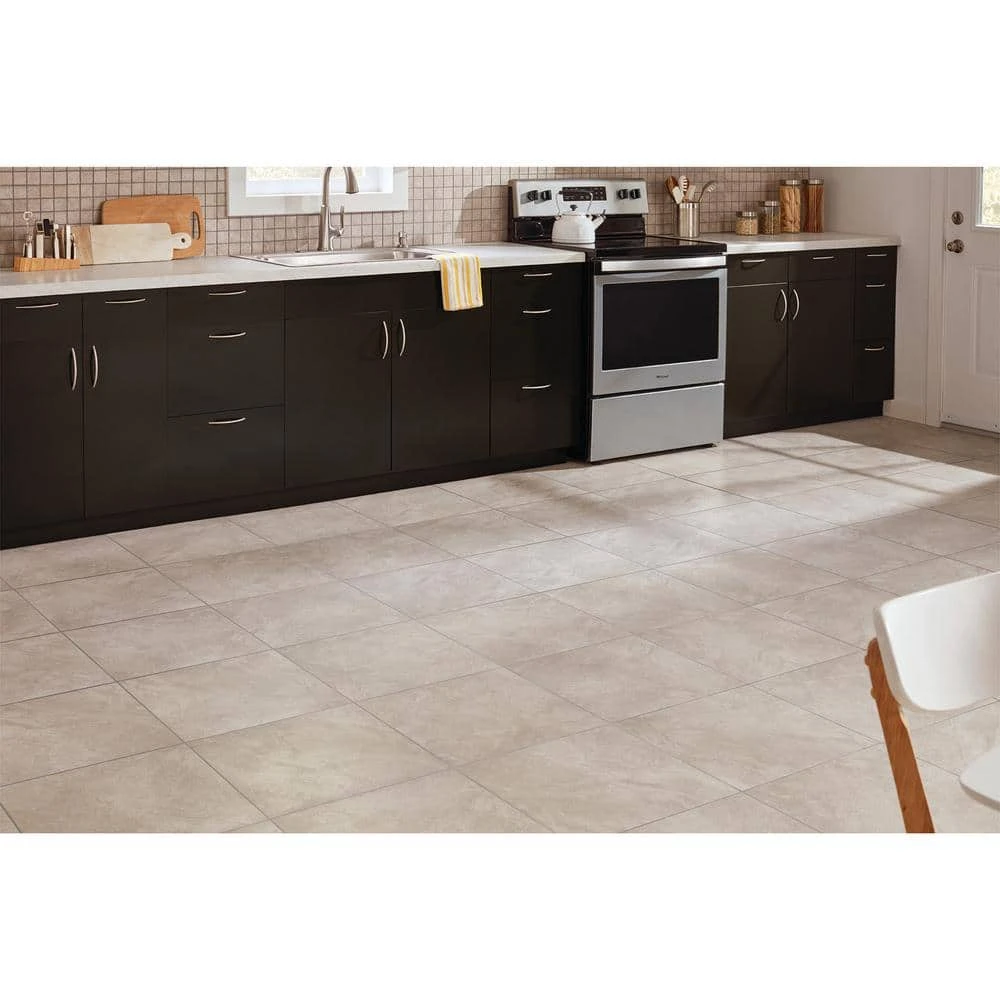 Portland Stone Gray 18 in. x 18 in. Glazed Ceramic Floor and Wall Tile (17.44 sq. ft. / case) by TrafficMaster 12 Portland Stone Gray 18 in. x 18 in. Glazed Ceramic Floor and Wall Tile (17.44 sq. ft. / case) by TrafficMaster - Image 10