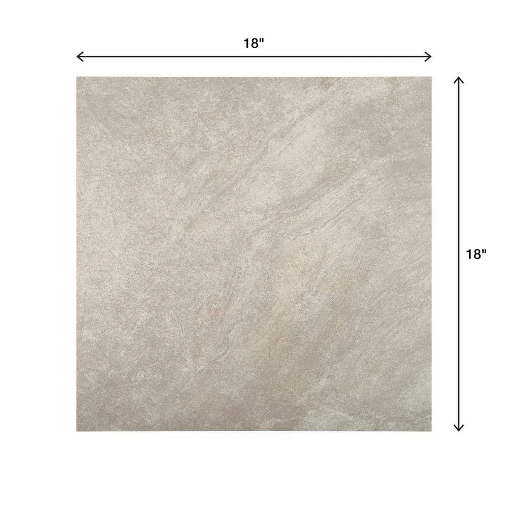 Portland Stone Gray 18 in. x 18 in. Glazed Ceramic Floor and Wall Tile (17.44 sq. ft. / case) by TrafficMaster 7 Portland Stone Gray 18 in. x 18 in. Glazed Ceramic Floor and Wall Tile (17.44 sq. ft. / case) by TrafficMaster - Image 5