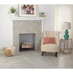 Portland Stone Gray 18 in. x 18 in. Glazed Ceramic Floor and Wall Tile (17.44 sq. ft. / case) by TrafficMaster 26 Portland Stone Gray 18 in. x 18 in. Glazed Ceramic Floor and Wall Tile (17.44 sq. ft. / case) by TrafficMaster -TrafficMaster || Addison Rugs Sales portland stone gray trafficmaster ceramic tile ulmk18181pv fa 1000