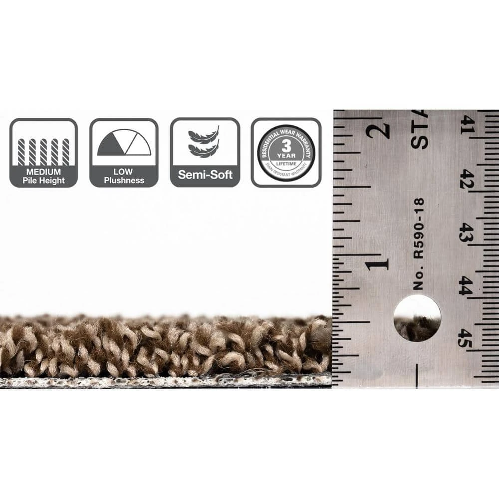 Field Day Brown Residential 18 in. x 18 Peel and Stick Carpet Tile (10 Tiles/Case) 22.50 sq. ft. by TrafficMaster 7 Field Day Brown Residential 18 in. x 18 Peel and Stick Carpet Tile (10 Tiles/Case) 22.50 sq. ft. by TrafficMaster - Image 5