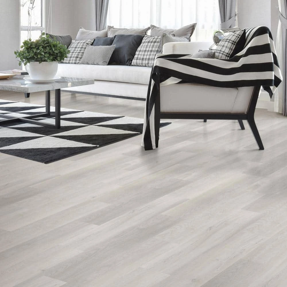 6 in. W Sandpiper Oak GripStrip Luxury Vinyl Plank Flooring (24 sq. ft./case) by TrafficMaster 4 6 in. W Sandpiper Oak GripStrip Luxury Vinyl Plank Flooring (24 sq. ft./case) by TrafficMaster - Image 2