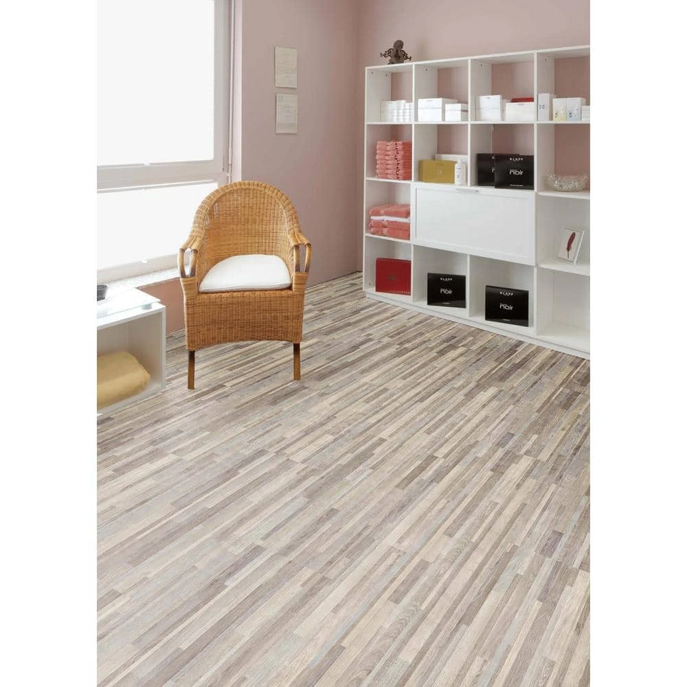 Seashore Wood 12 in. x 24 in. Peel and Stick Vinyl Tile Flooring (20 sq. ft. / case) by TrafficMaster 4 Seashore Wood 12 in. x 24 in. Peel and Stick Vinyl Tile Flooring (20 sq. ft. / case) by TrafficMaster - Image 2
