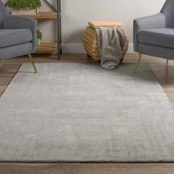 Audrey 1 Silver 9'X13' Solid Hand Loomed Wool and Viscose Indoor by Addison Rugs -TrafficMaster || Addison Rugs Sales silver addison rugs area rugs hdau1si9x13 31 1000