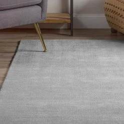 Audrey 1 Silver 9'X13' Solid Hand Loomed Wool and Viscose Indoor by Addison Rugs -TrafficMaster || Addison Rugs Sales silver addison rugs area rugs hdau1si9x13 a0 1000