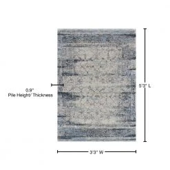 Benelli 5 Silver 3 ft. 3 in. x 5 ft. 3 in. Area Rug by Addison Rugs 22 Benelli 5 Silver 3 ft. 3 in. x 5 ft. 3 in. Area Rug by Addison Rugs -TrafficMaster || Addison Rugs Sales silver addison rugs area rugs hdbn5si3x5 76 1000