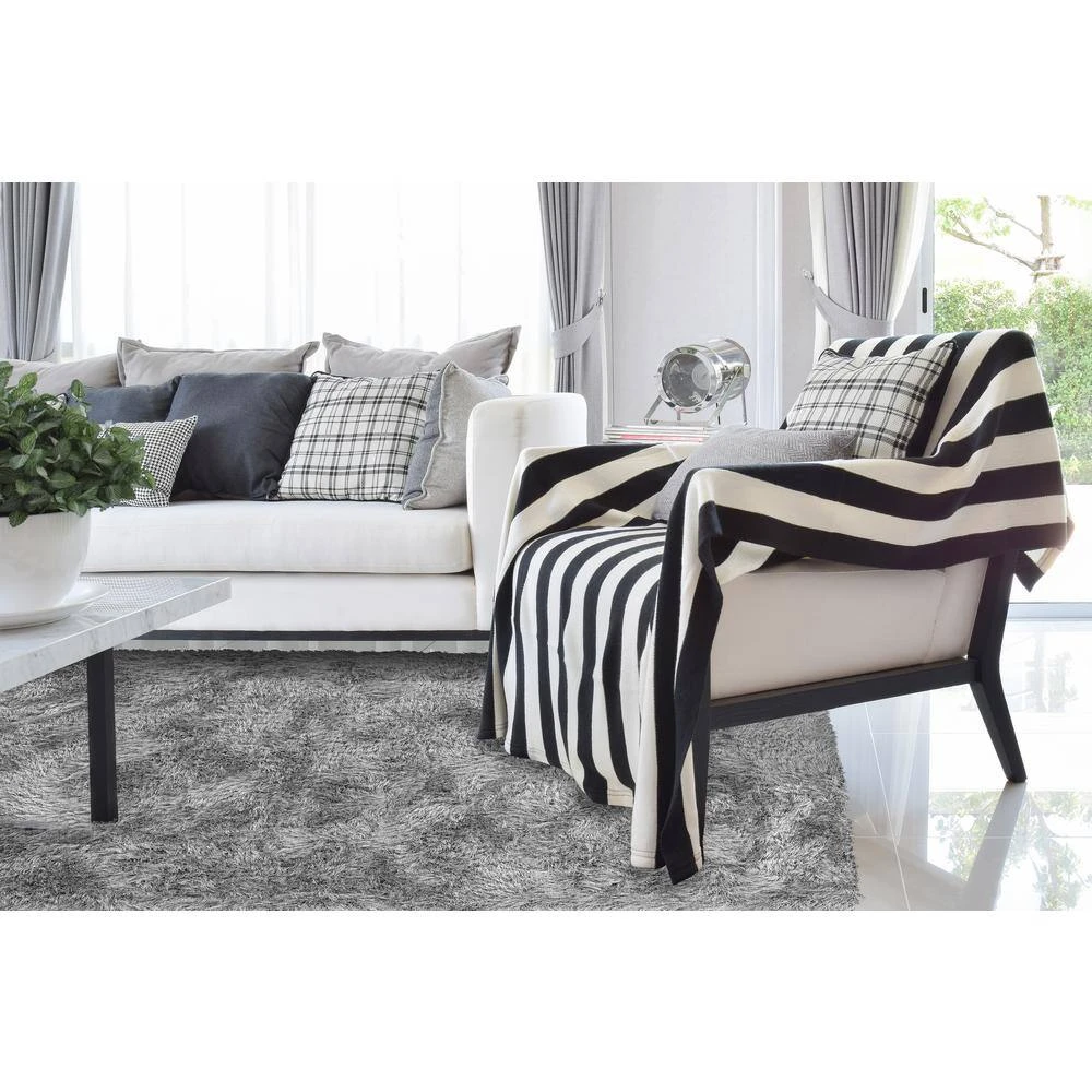 Sensation 1 Silver 9 ft. x 13 ft. Area Rug by Addison Rugs 13 Sensation 1 Silver 9 ft. x 13 ft. Area Rug by Addison Rugs - Image 11
