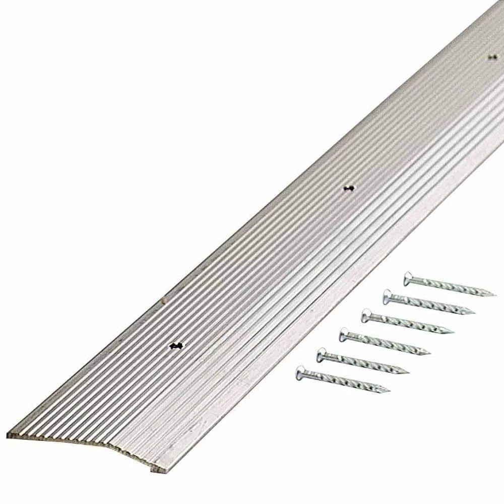Silver Fluted 36 in. x 1-3/8 in. Carpet Trim by TrafficMaster 3 Silver Fluted 36 in. x 1-3/8 in. Carpet Trim by TrafficMaster