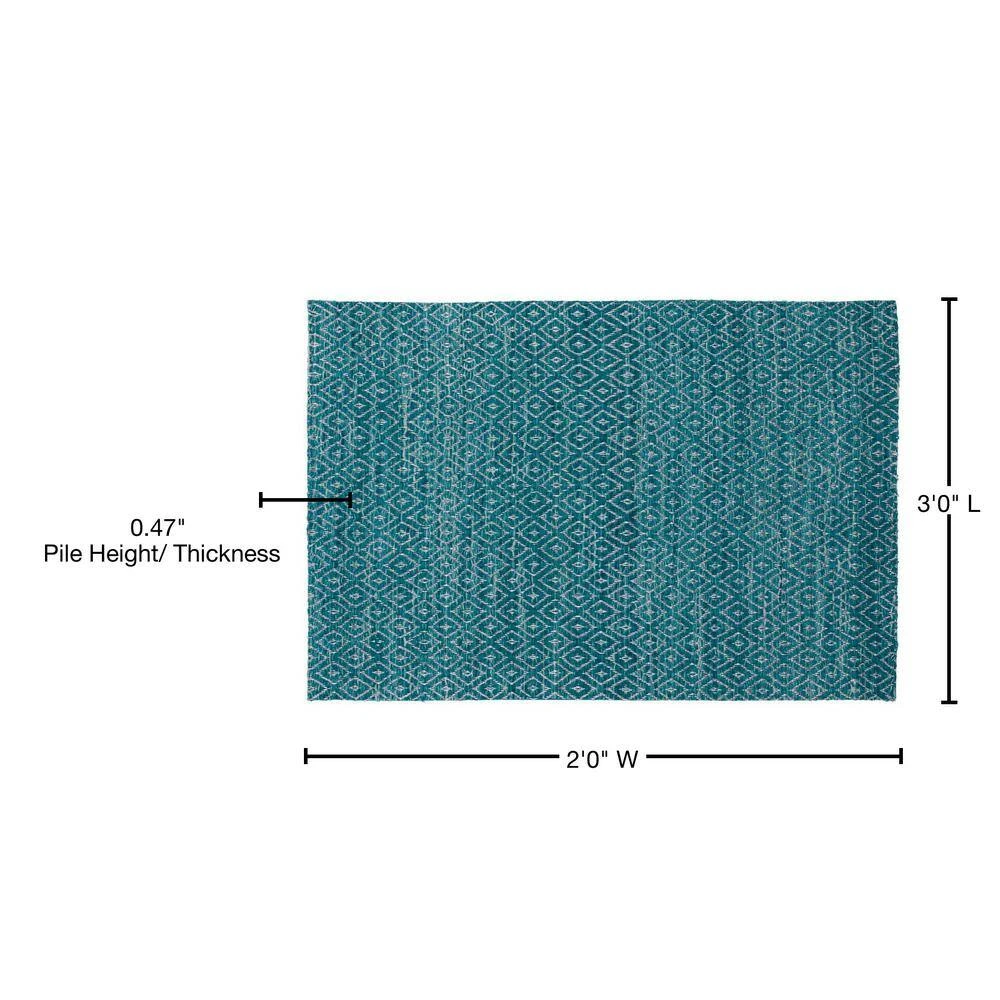 Cruz 1 Teal 2 ft. x 3 ft. Area Rug by Addison Rugs 12 Cruz 1 Teal 2 ft. x 3 ft. Area Rug by Addison Rugs - Image 10