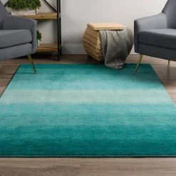 Dunes 1 Teal 5'X7'3" Ombre Wool Indoor by Addison Rugs -TrafficMaster || Addison Rugs Sales teal addison rugs area rugs hddu1te5x7 31 1000