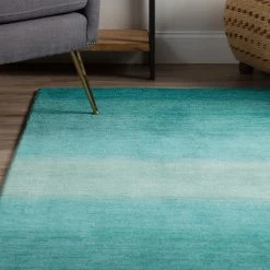 Dunes 1 Teal 5'X7'3" Ombre Wool Indoor by Addison Rugs -TrafficMaster || Addison Rugs Sales teal addison rugs area rugs hddu1te5x7 4f 1000