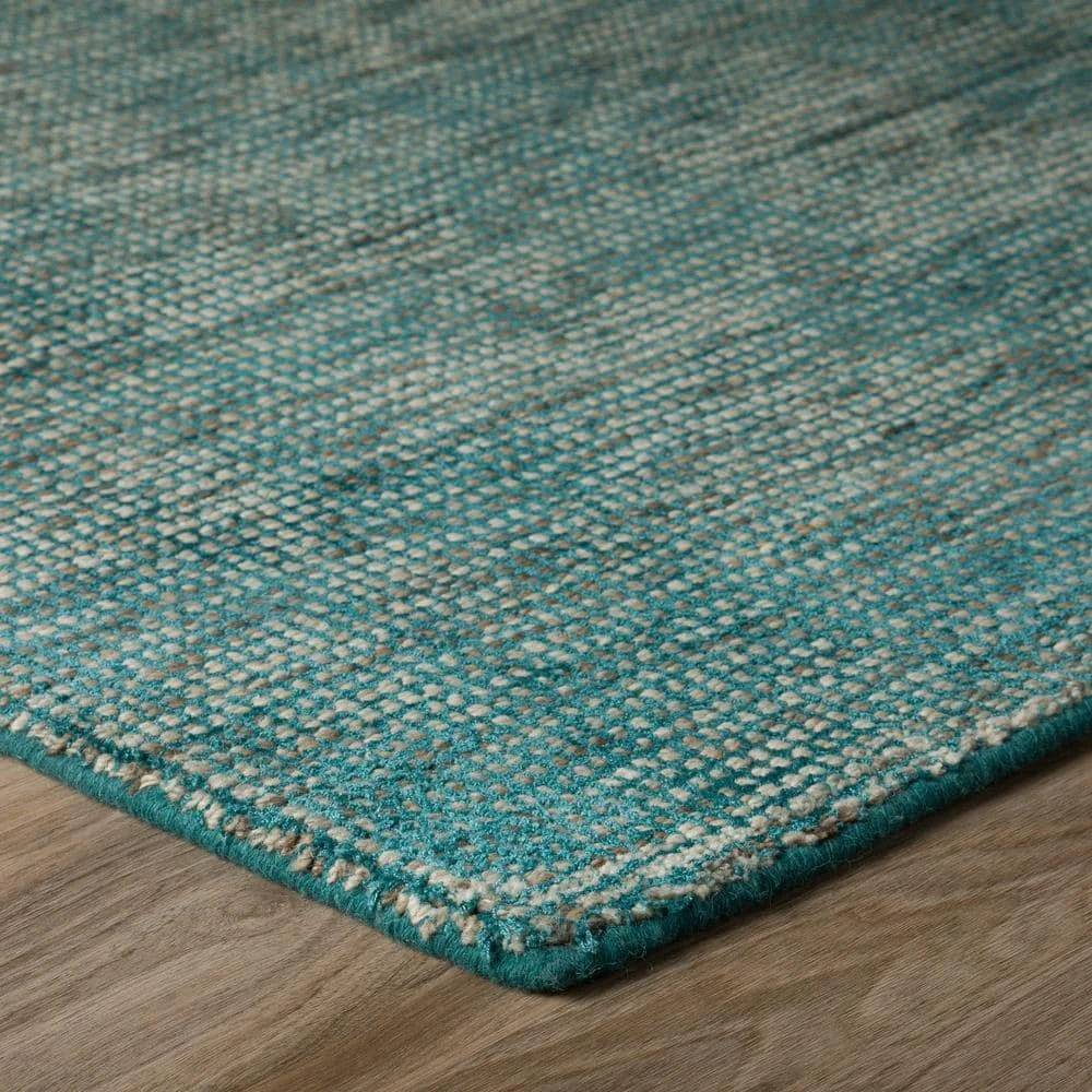Dexter 1 Teal 2 ft. 3 in. x 7 ft. 6 in. Tonal Solid Wool and Viscose Indoor Area Rug Runner by Addison Rugs 6 Dexter 1 Teal 2 ft. 3 in. x 7 ft. 6 in. Tonal Solid Wool and Viscose Indoor Area Rug Runner by Addison Rugs - Image 4