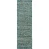 Dexter 1 Teal 2 ft. 3 in. x 7 ft. 6 in. Tonal Solid Wool and Viscose Indoor Area Rug Runner by Addison Rugs
