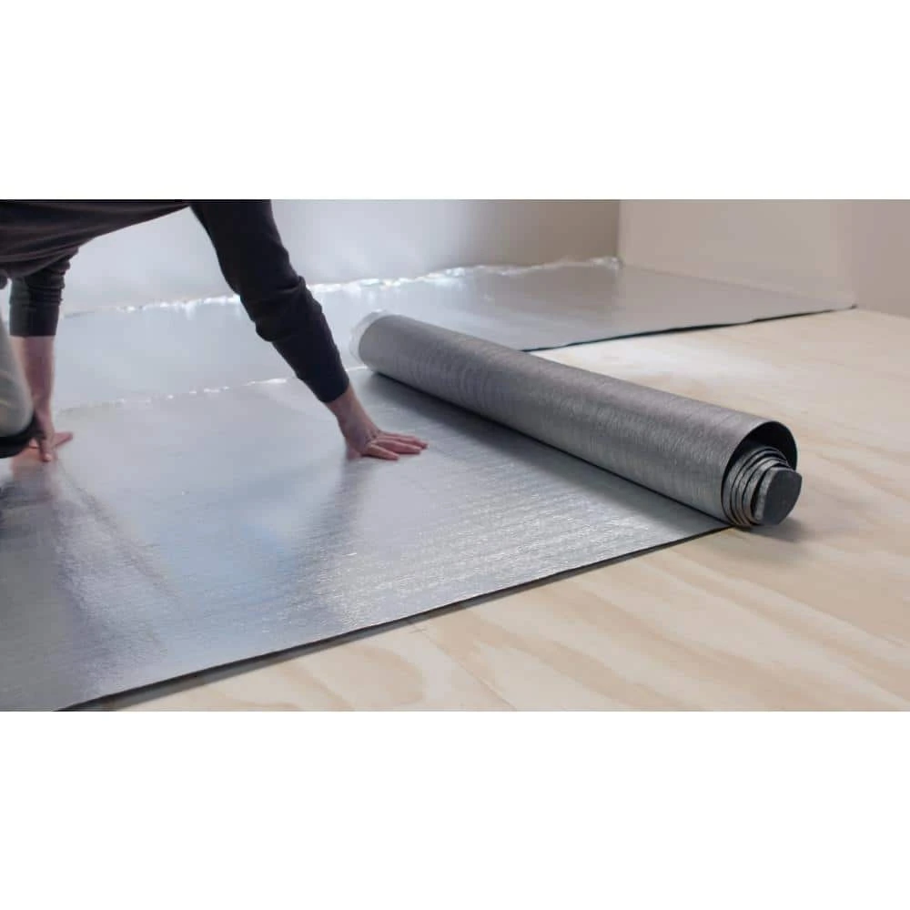 Standard 100 sq. ft. Rolls 25 ft. x 4 ft. x .080 in. Polyethylene Foam 2-in-1 Underlayment by TrafficMaster 3 Standard 100 sq. ft. Rolls 25 ft. x 4 ft. x .080 in. Polyethylene Foam 2-in-1 Underlayment by TrafficMaster - Image 2
