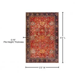 Athena 5 Tuscan 3 ft. 3 in. x 5 ft. 3 in. Area Rug by Addison Rugs -TrafficMaster || Addison Rugs Sales tuscan addison rugs area rugs hdat5tu3x5 76 1000
