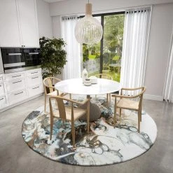 Copeland Volcano 8 ft. x 8 ft. Round Abstract Area Rug by Addison Rugs -TrafficMaster || Addison Rugs Sales volcano addison rugs area rugs hdkc11vl8ro 31 1000